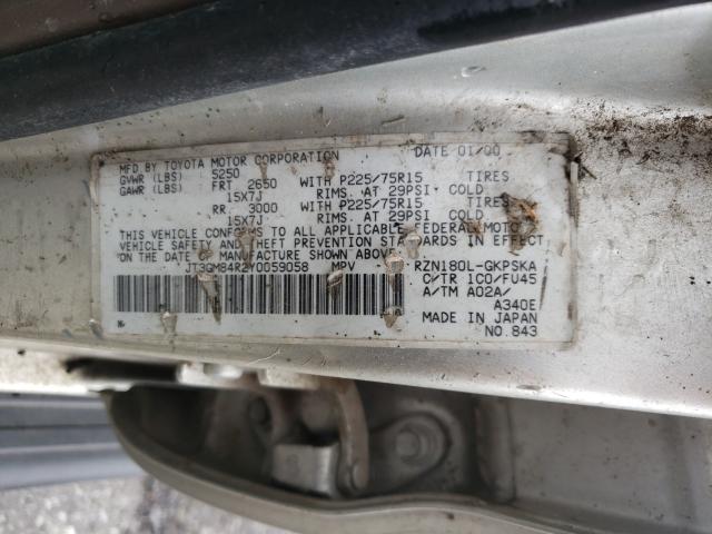Photo 10 from auction – 2000 TOYOTA 4RUNNER with VIN JT3GM84R2Y0059058