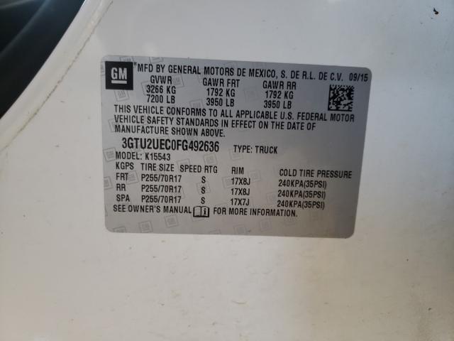 Photo 10 from auction – 2015 GMC SIERRA K15 with VIN 3GTU2UEC0FG492636