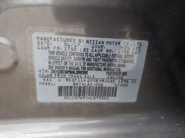 Photo 10 from auction – 2017 NISSAN VERSA S with VIN 3N1CN7AP9HL899350