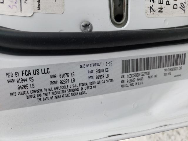 Photo 10 from auction – 2015 DODGE DART SXT with VIN 1C3CDFBB0FD227438