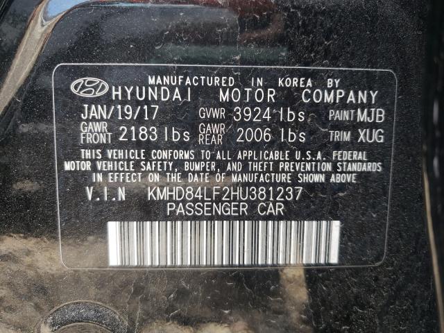 Photo 10 from auction – 2017 HYUNDAI ELANTRA SE with VIN KMHD84LF2HU381237
