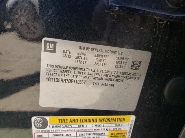 Photo 10 from auction – 2013 CHEVROLET MALIBU 1LT with VIN 1G11D5RR7DF110367
