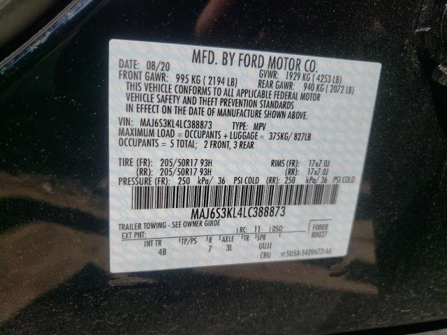 Photo 10 from auction – 2020 FORD ECOSPORT T with VIN MAJ6S3KL4LC388873