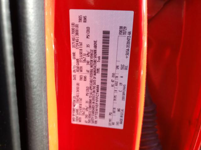 Photo 10 from auction – 2015 FORD F150 SUPER with VIN 1FTEW1EF1FFC74689