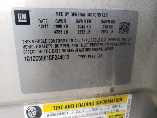 Photo 10 from auction – 2012 CHEVROLET MALIBU 1LT with VIN 1G1ZC5E01CF244013