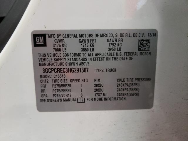 Photo 10 from auction – 2017 CHEVROLET SILVERADO with VIN 3GCPCREC3HG291307