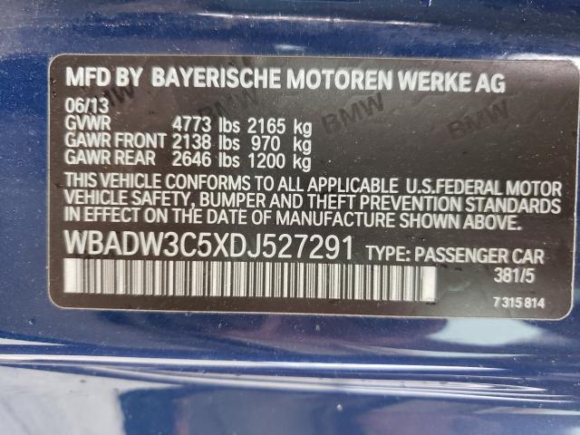 Photo 10 from auction – 2013 BMW 328 I with VIN WBADW3C5XDJ527291