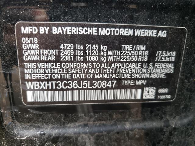 Photo 10 from auction – 2018 BMW X1 XDRIVE2 with VIN WBXHT3C36J5L30847