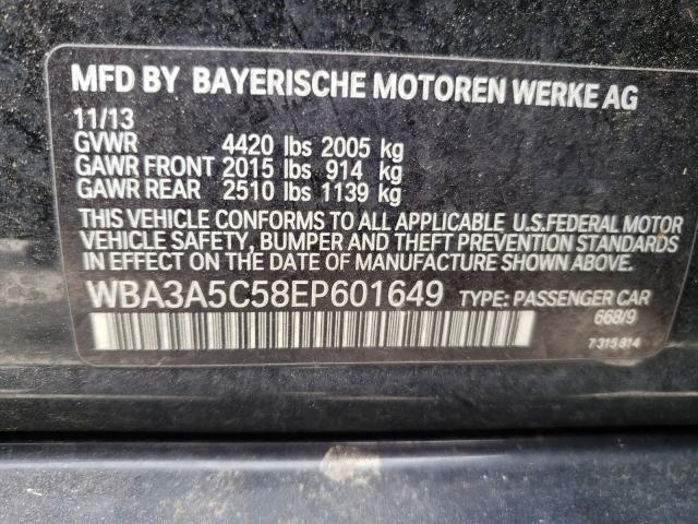 Photo 10 from auction – 2014 BMW 328 I with VIN WBA3A5C58EP601649