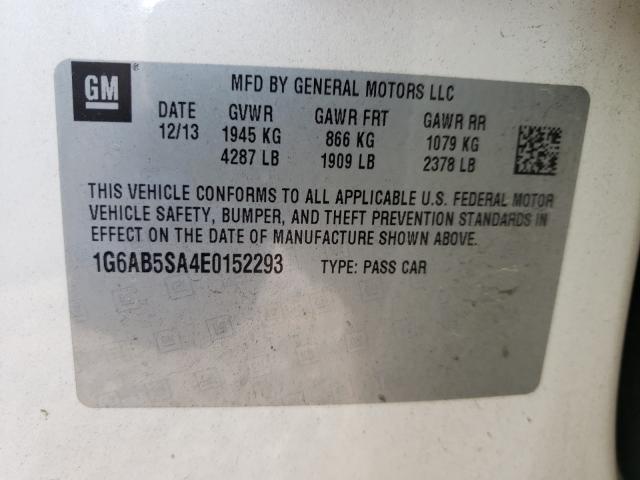 Photo 10 from auction – 2014 CADILLAC ATS LUXURY with VIN 1G6AB5SA4E0152293