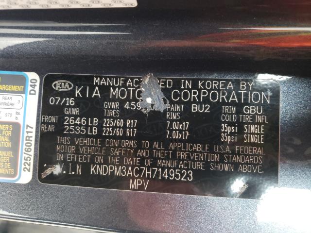Photo 10 from auction – 2017 KIA SPORTAGE with VIN KNDPM3AC7H7149523