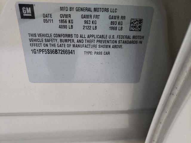 Photo 10 from auction – 2011 CHEVROLET CRUZE LT with VIN 1G1PF5S96B7266941