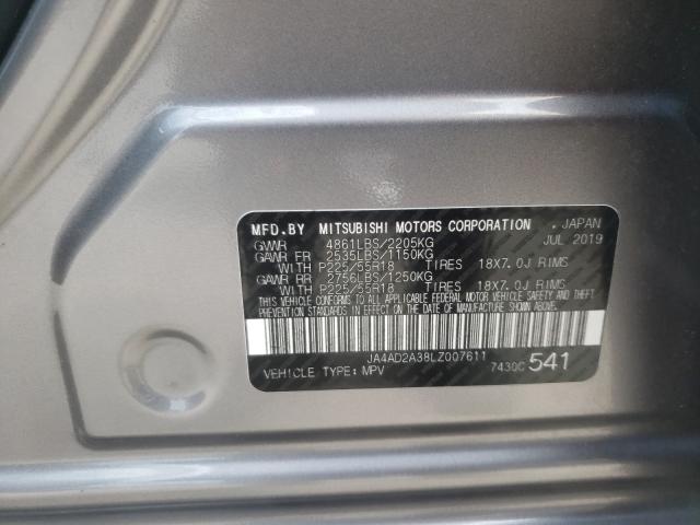 Photo 10 from auction – 2020 MITSUBISHI OUTLANDER with VIN JA4AD2A38LZ007611