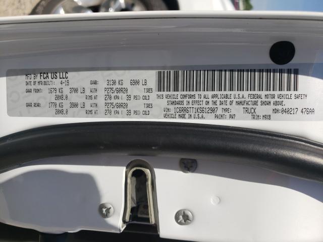 Photo 10 from auction – 2019 RAM 1500 CLASS with VIN 1C6RR6TT1KS612907