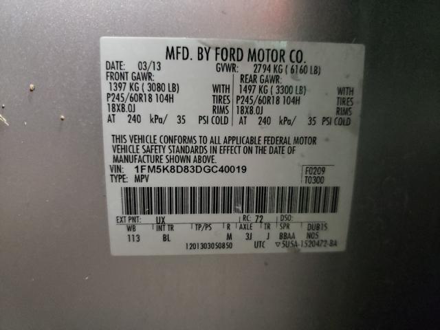 Photo 10 from auction – 2013 FORD EXPLORER X with VIN 1FM5K8D83DGC40019