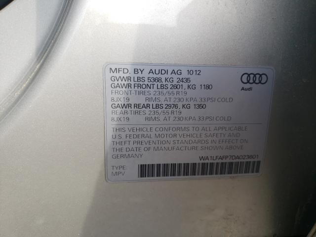 Photo 10 from auction – 2013 AUDI Q5 PREMIUM with VIN WA1LFAFP7DA023601