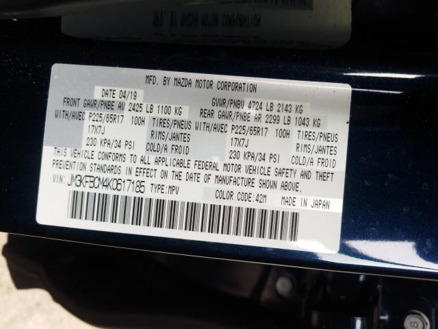 Photo 10 from auction – 2019 MAZDA CX-5 TOURI with VIN JM3KFBCM4K0617185