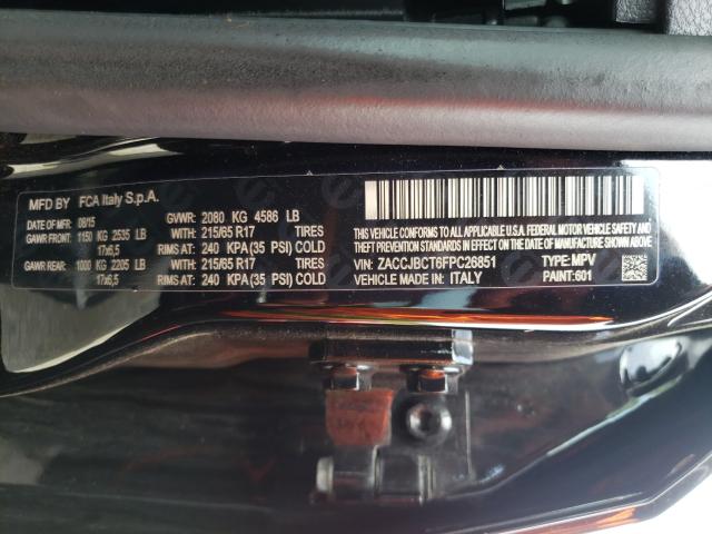 Photo 10 from auction – 2015 JEEP RENEGADE with VIN ZACCJBCT6FPC26851