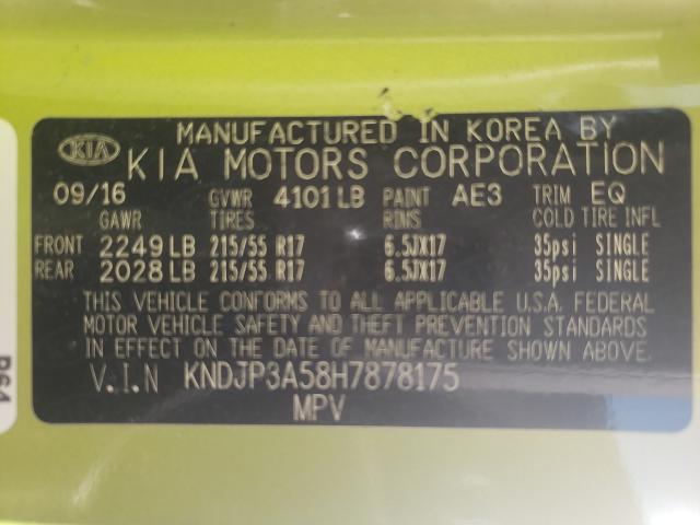 Photo 10 from auction – 2017 KIA SOUL + with VIN KNDJP3A58H7878175