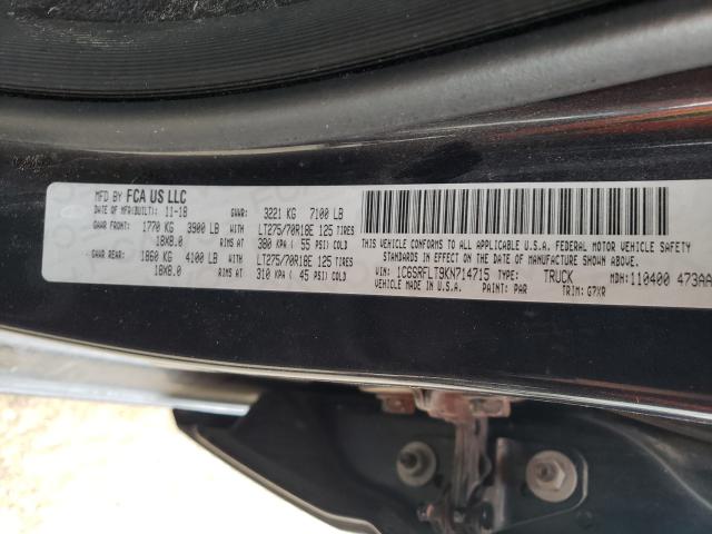 Photo 10 from auction – 2019 RAM 1500 REBEL with VIN 1C6SRFLT9KN714715