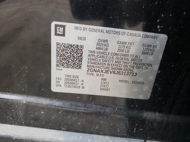 Photo 10 from auction – 2018 CHEVROLET EQUINOX LT with VIN 2GNAXJEV8J6313713