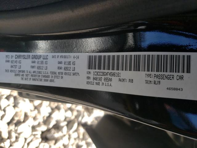 Photo 10 from auction – 2015 CHRYSLER 200 S with VIN 1C3CCCBGXFN506161