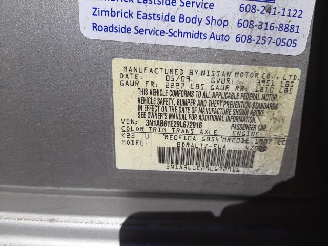 Photo 10 from auction – 2009 NISSAN SENTRA 2.0 with VIN 3N1AB61E29L672916