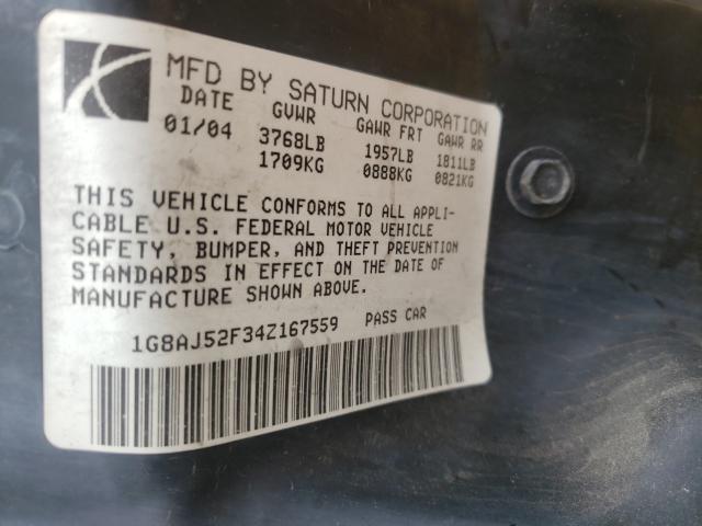 Photo 10 from auction – 2004 SATURN ION LEVEL with VIN 1G8AJ52F34Z167559