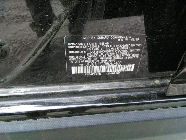 Photo 10 from auction – 2021 SUBARU CROSSTREK with VIN JF2GTHRC7MH202408