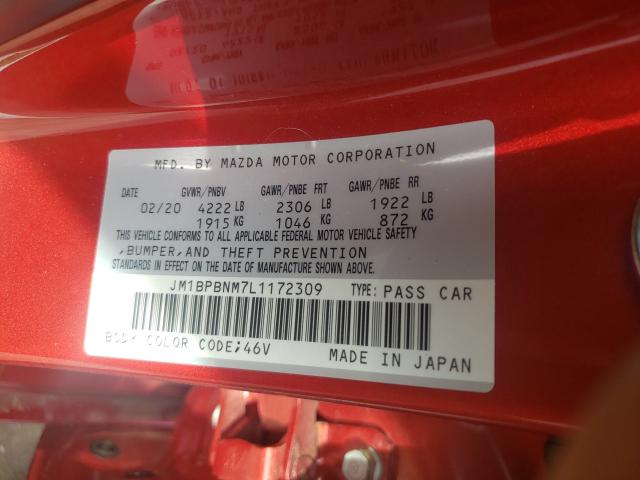 Photo 10 from auction – 2020 MAZDA 3 PREMIUM with VIN JM1BPBNM7L1172309