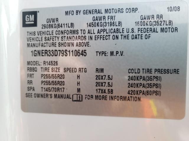 Photo 10 from auction – 2009 CHEVROLET TRAVERSE L with VIN 1GNER33D79S110645