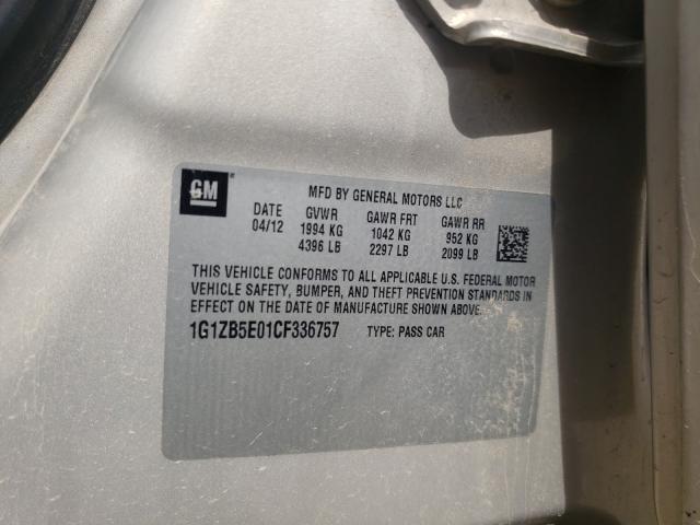 Photo 10 from auction – 2012 CHEVROLET MALIBU LS with VIN 1G1ZB5E01CF336757