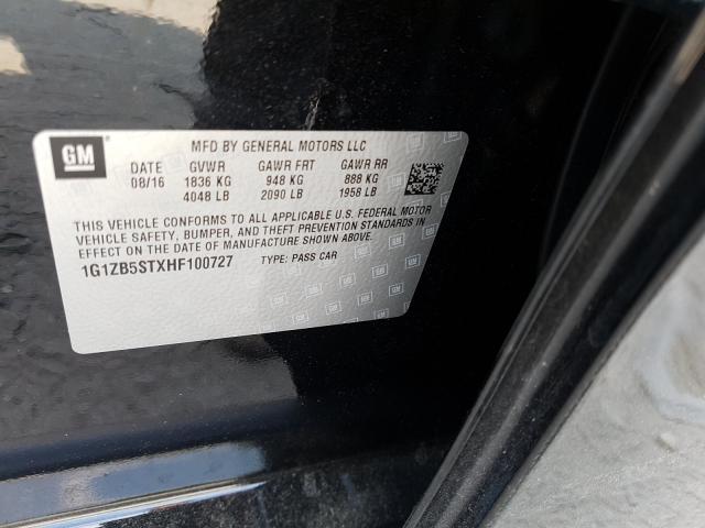Photo 10 from auction – 2017 CHEVROLET MALIBU LS with VIN 1G1ZB5STXHF100727