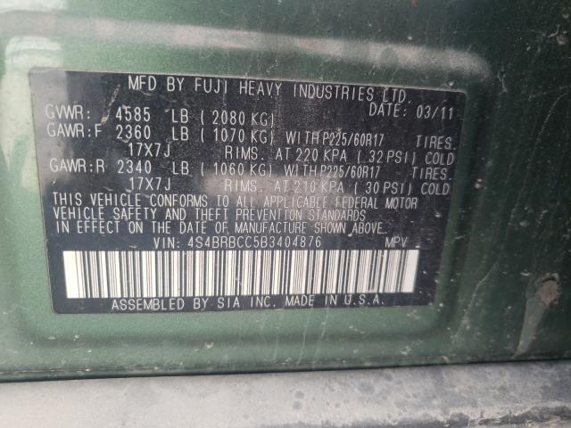Снимка 10 от търг – 2011 SUBARU OUTBACK 2. с VIN 4S4BRBCC5B3404876