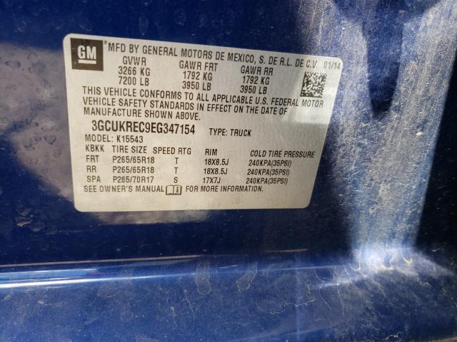 Photo 10 from auction – 2014 CHEVROLET SILVERADO with VIN 3GCUKREC9EG347154