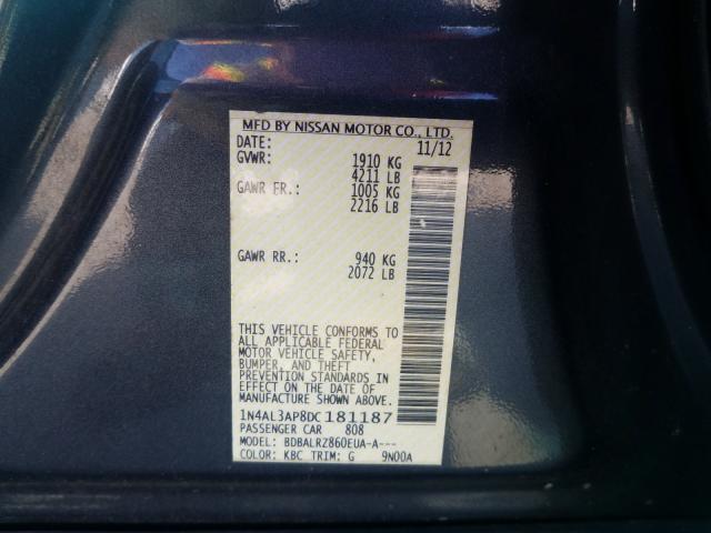 Photo 10 from auction – 2013 NISSAN ALTIMA 2.5 with VIN 1N4AL3AP8DC181187