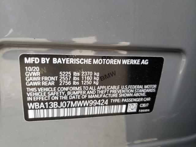 Photo 10 from auction – 2021 BMW 530 XI with VIN WBA13BJ07MWW99424