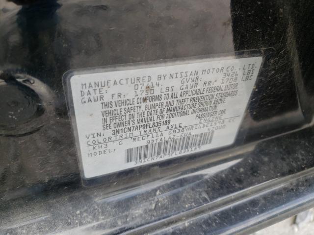 Photo 10 from auction – 2015 NISSAN VERSA S with VIN 3N1CN7AP9FL835189