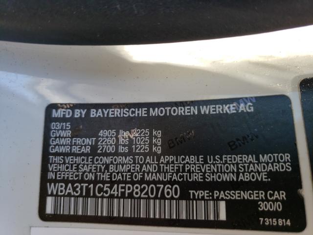 Photo 10 from auction – 2015 BMW 428 XI SUL with VIN WBA3T1C54FP820760