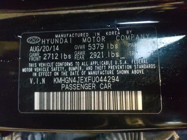 Photo 10 from auction – 2015 HYUNDAI GENESIS 3. with VIN KMHGN4JEXFU044294