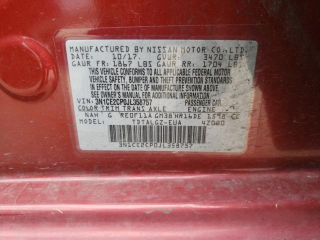 Photo 10 from auction – 2018 NISSAN VERSA NOTE with VIN 3N1CE2CP0JL358757