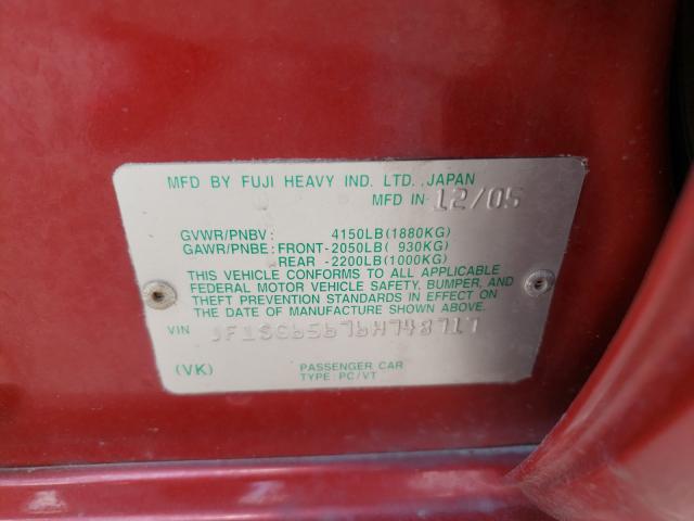 Photo 10 from auction – 2006 SUBARU FORESTER 2 with VIN JF1SG65676H748717