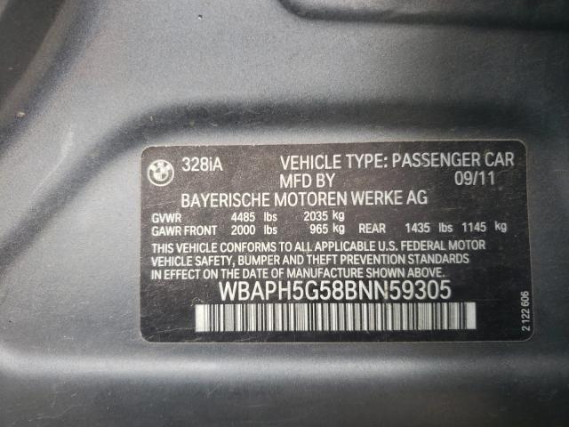 Photo 10 from auction – 2011 BMW 328 I SULE with VIN WBAPH5G58BNN59305