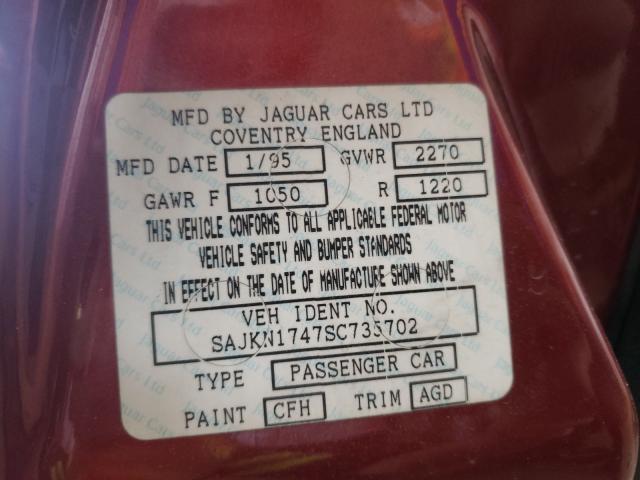 Photo 10 from auction – 1995 JAGUAR VANDENPLAS with VIN SAJKN1747SC735702