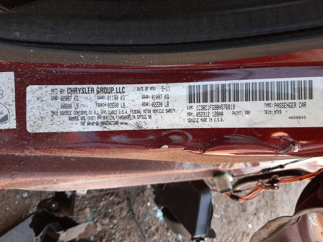 Photo 10 from auction – 2011 CHRYSLER 200 TOURIN with VIN 1C3BC1FG9BN576819