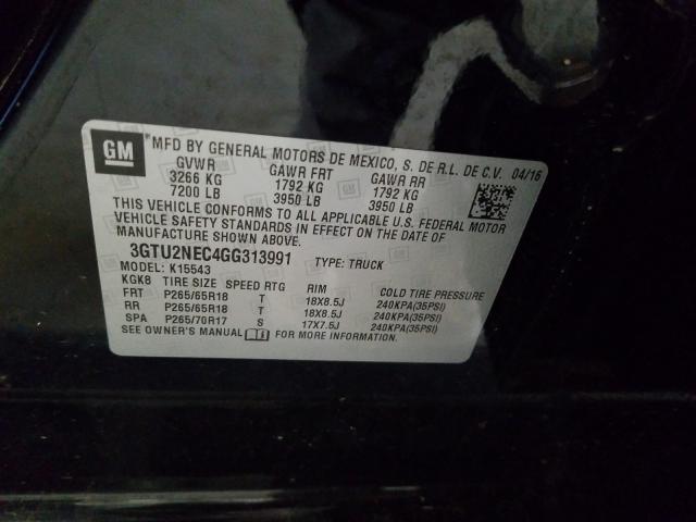 Photo 10 from auction – 2016 GMC SIERRA K15 with VIN 3GTU2NEC4GG313991