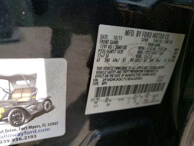 Photo 10 from auction – 2012 FORD EDGE SE with VIN 2FMDK3GC7CBA32083