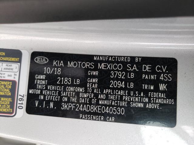 Photo 10 from auction – 2019 KIA FORTE with VIN 3KPF24AD8KE040530