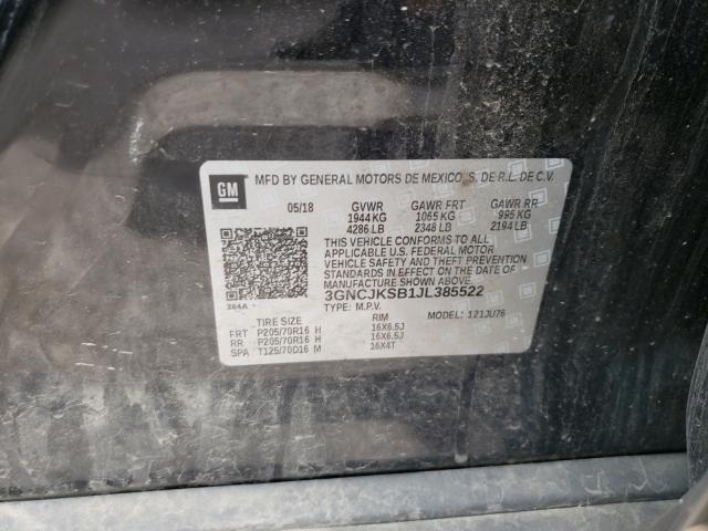 Photo 10 from auction – 2018 CHEVROLET TRAX LS with VIN 3GNCJKSB1JL385522