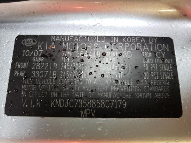Photo 10 from auction – 2008 KIA SORENTO EX with VIN KNDJC735885807179